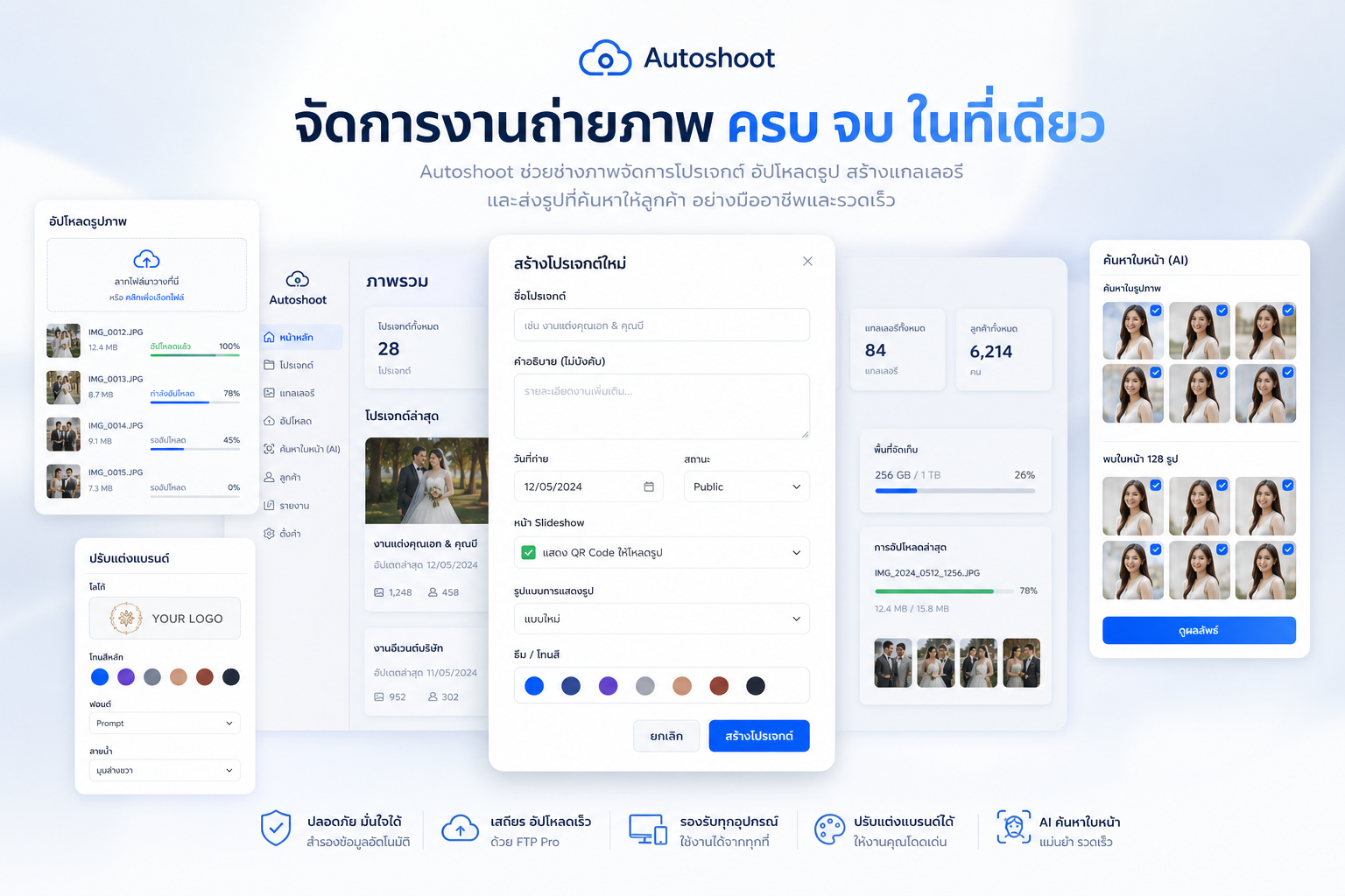 Autoshoot dashboard overview